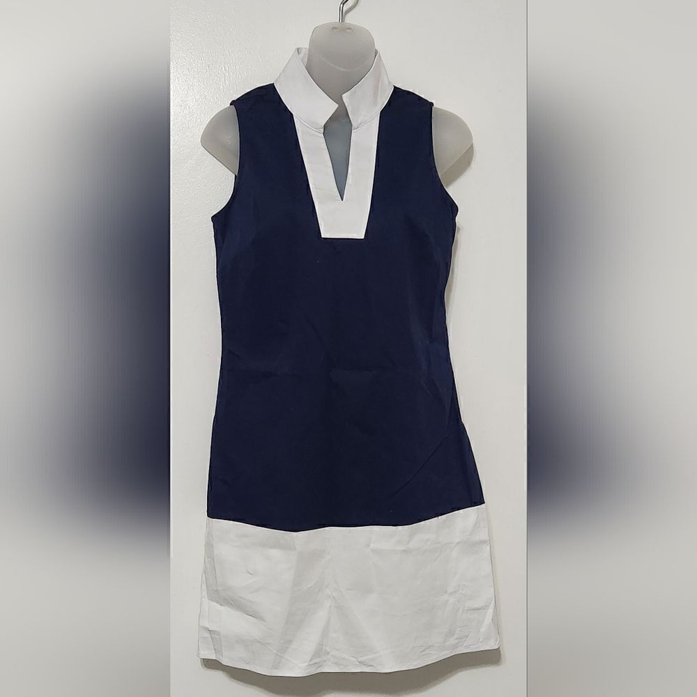 Sail To Sable Navy And White Color Block Tunic Dr… - image 5